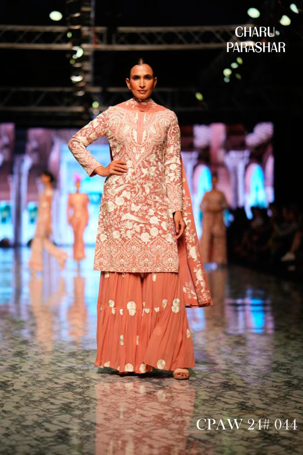 DUSTY ROSE EMROIDERED SHARARA SET