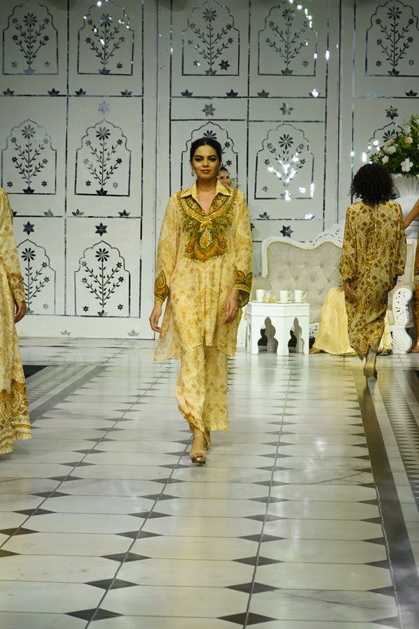 IVORY JEWEL PRINTED CORDS SET