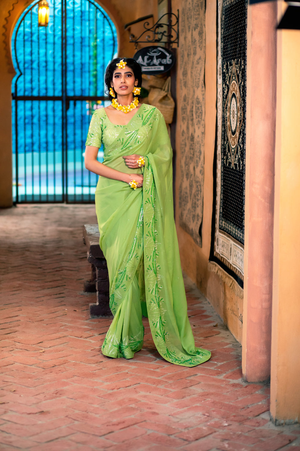 Green Saree