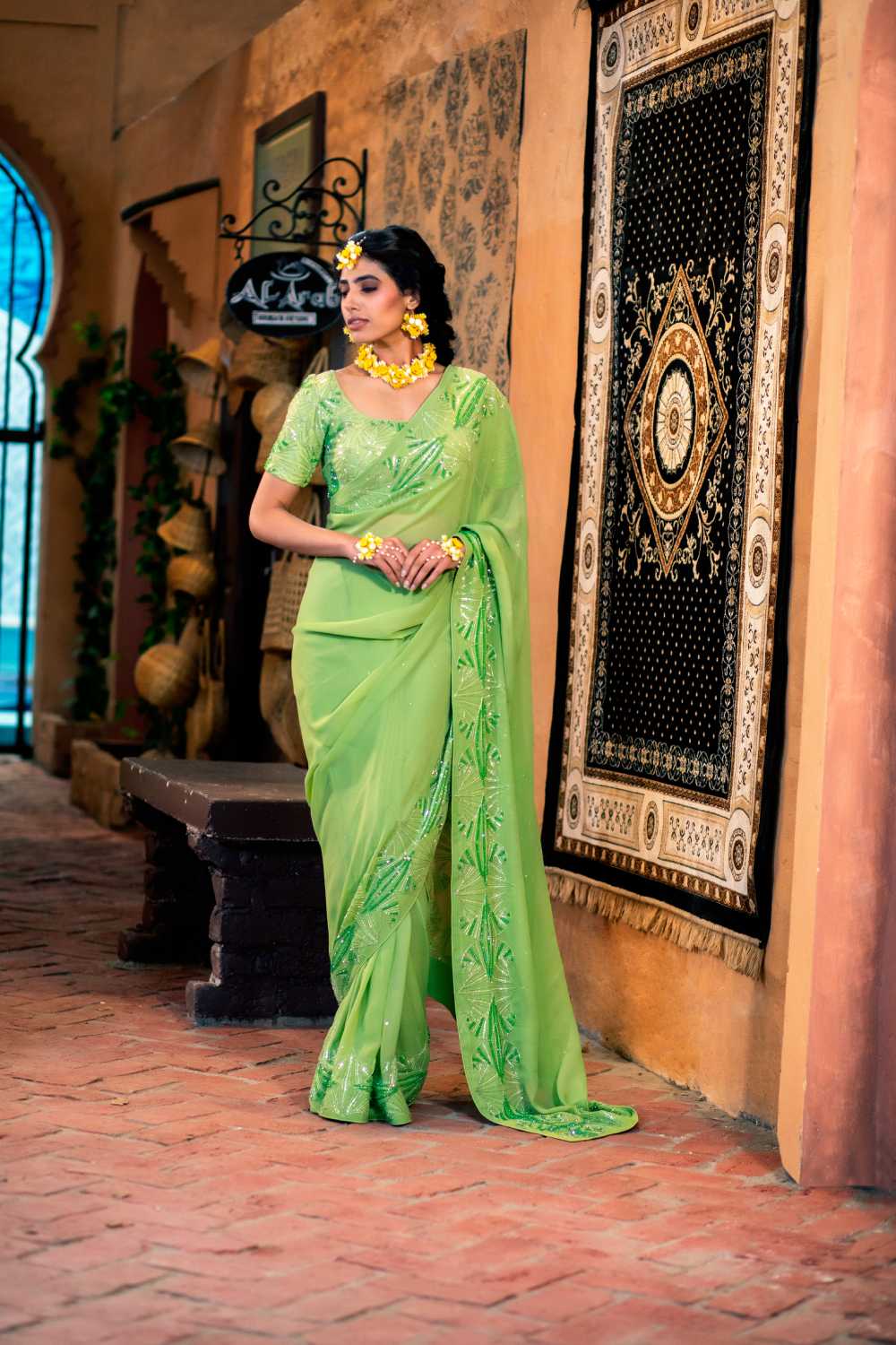 Green Saree