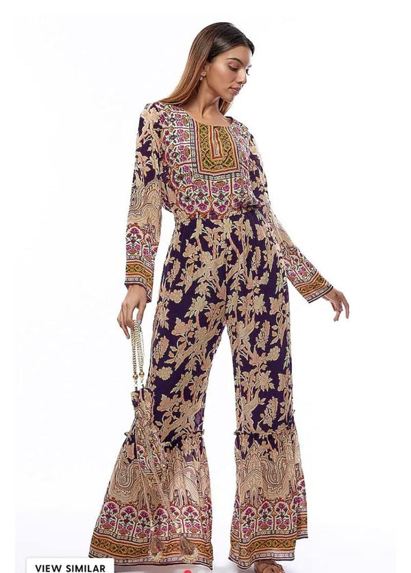 Purple printed Jumpsuit